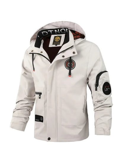 Herren Outdoor-Jacke Wasserdicht Winddicht Kapuze