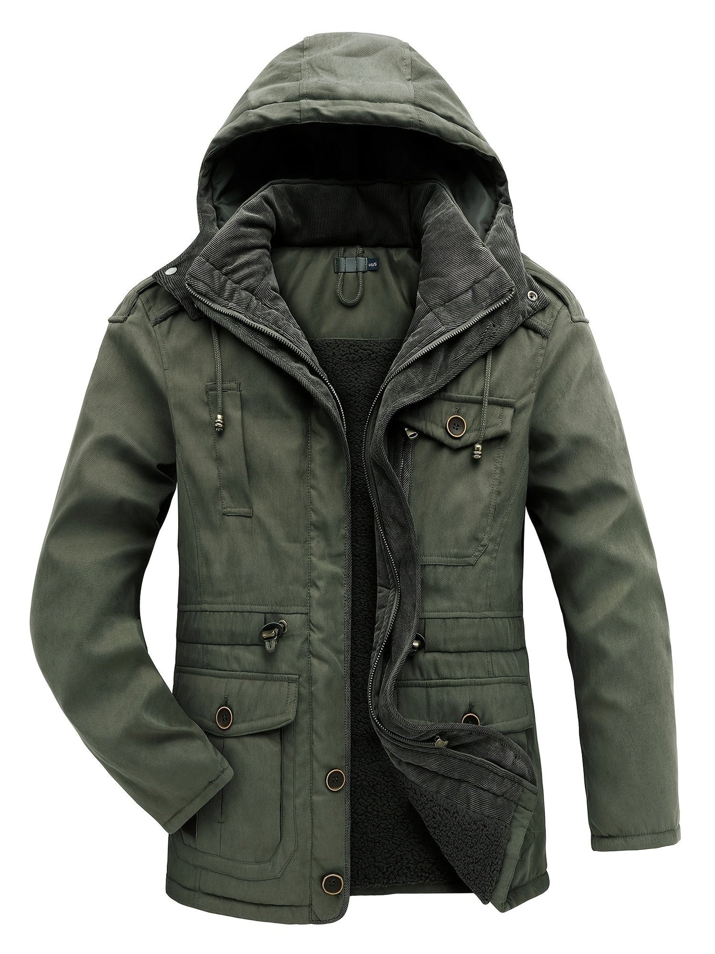 Herren Winterjacke Warm Kapuze Funktionell