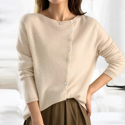 Kuschelige Cardigan Damen Runder Hals