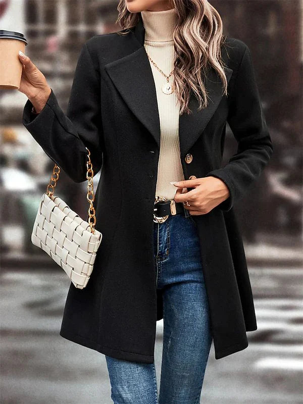 Wollmantel Damen Elegant Lang