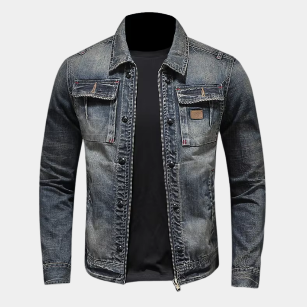 Modische Herren Jeansjacke Slim Fit