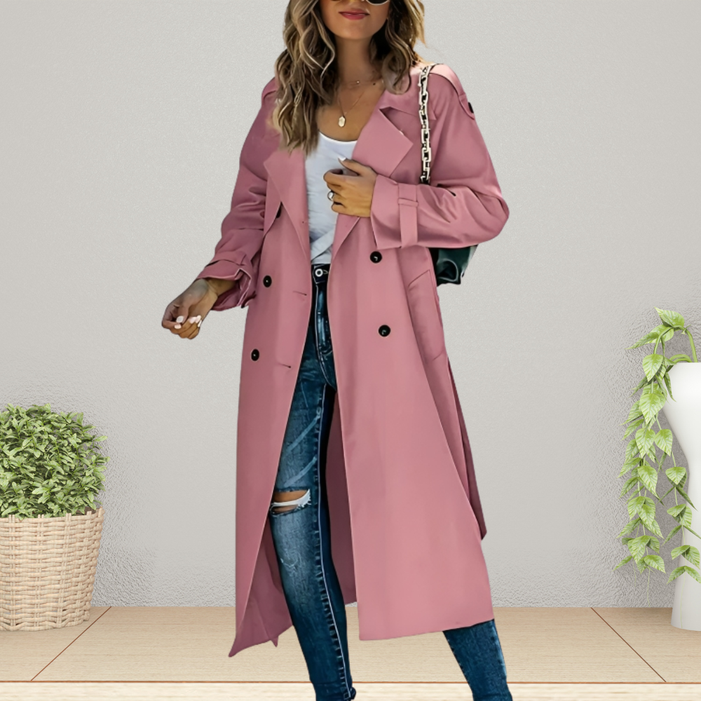 Eleganter Damen Trenchcoat Übergangszeit Modell - IdealeKleiden