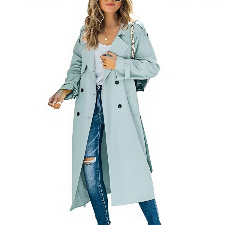 Stylisher Damen-Trenchcoat Elegant mit Gürtel