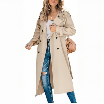 Stylisher Damen-Trenchcoat Elegant mit Gürtel