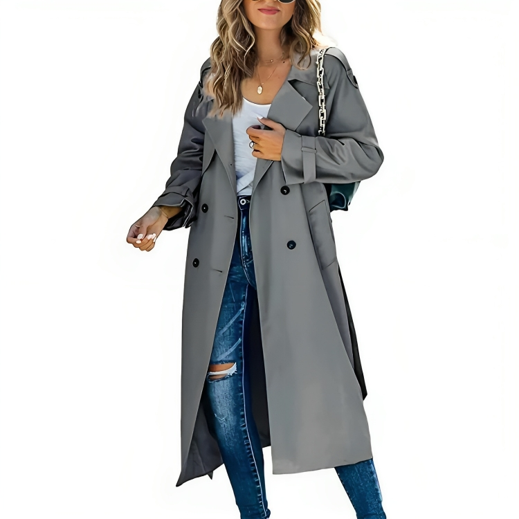 Stylisher Damen-Trenchcoat Elegant mit Gürtel