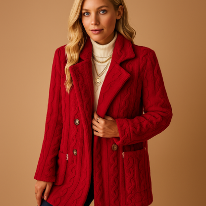 Warme Damen Winterjacke Teddy Lang