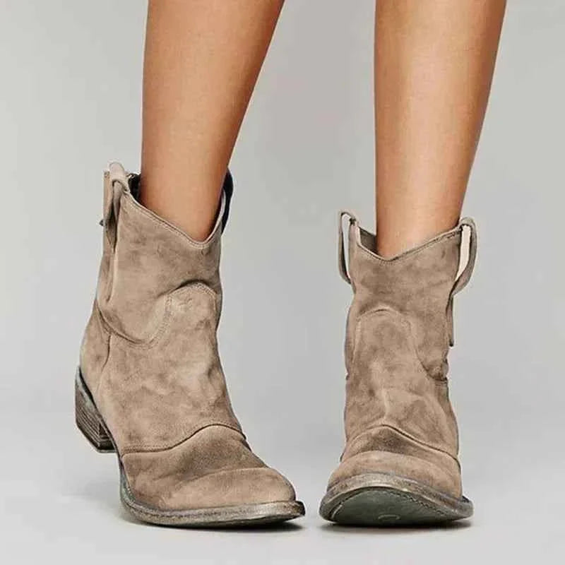 Stilvolle Damen Stiefeletten Schwarz - IdealeKleiden