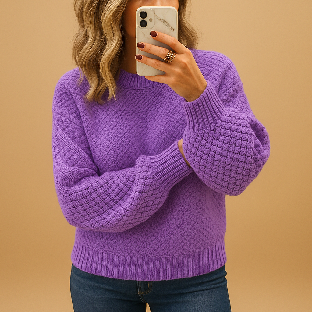 Gemütlicher Winterpullover Grobstrick Weich