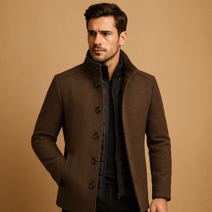 Herren Wintermantel Geradecut Elegant - IdealeKleiden