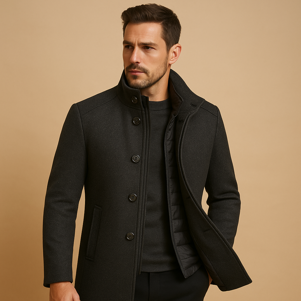 Herren Wintermantel Geradecut Elegant