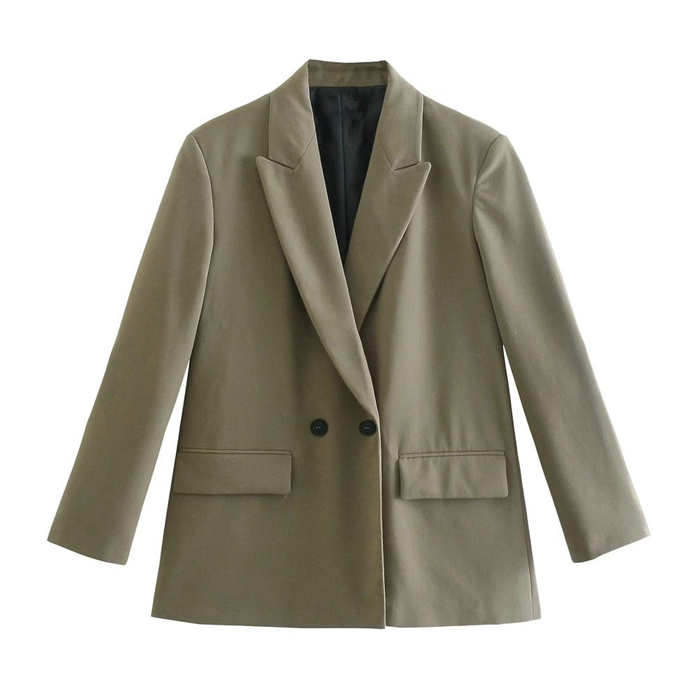 Stylischer Damenblazer Mit Taschen