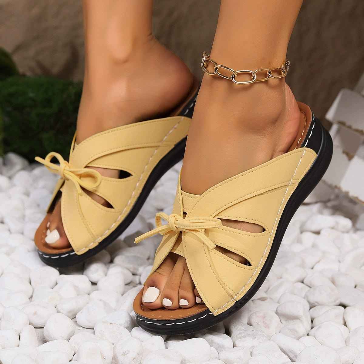 Elegante Damen Sandalen mit Schleifendekor