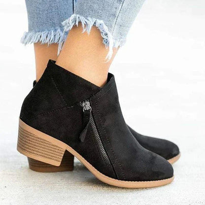 Stiefeletten Frauen Bequem Niedriger Absatz