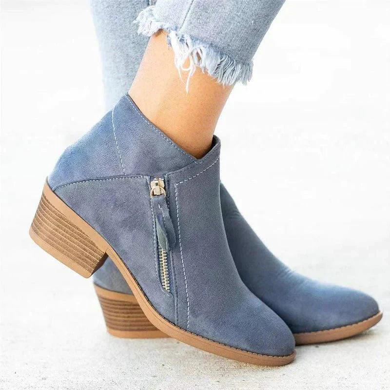 Stiefeletten Frauen Bequem Niedriger Absatz