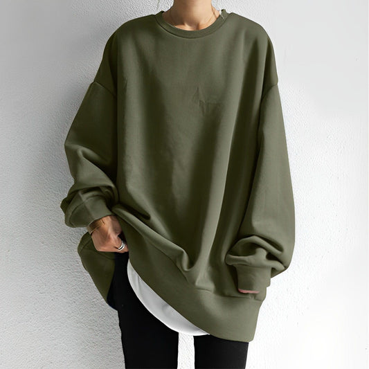 Übergröße Sweatshirt Großzügig Bequem - IdealeKleiden