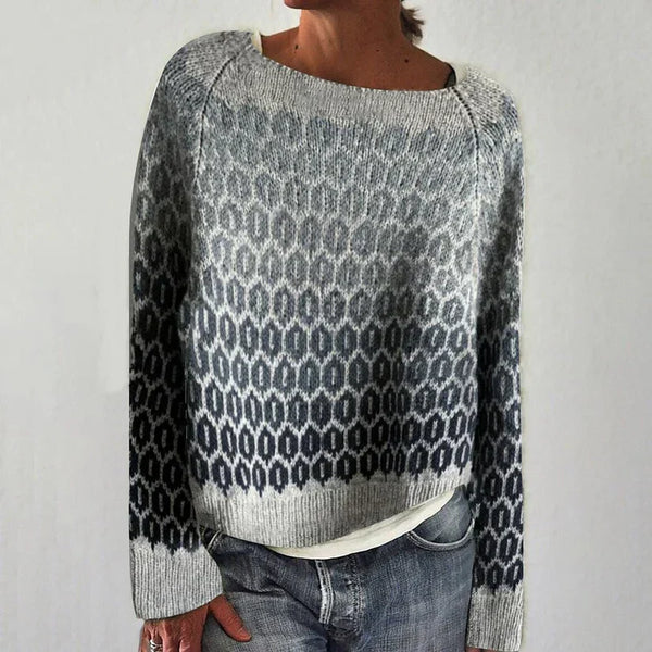 Grauer Pullover Modern Detaillook - IdealeKleiden