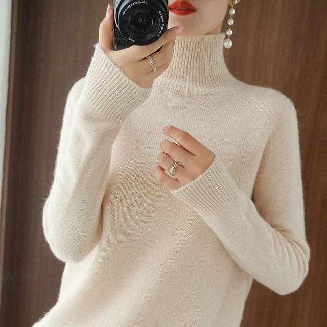 Stylischer Rollkragen Pullover Elegantes Design - IdealeKleiden