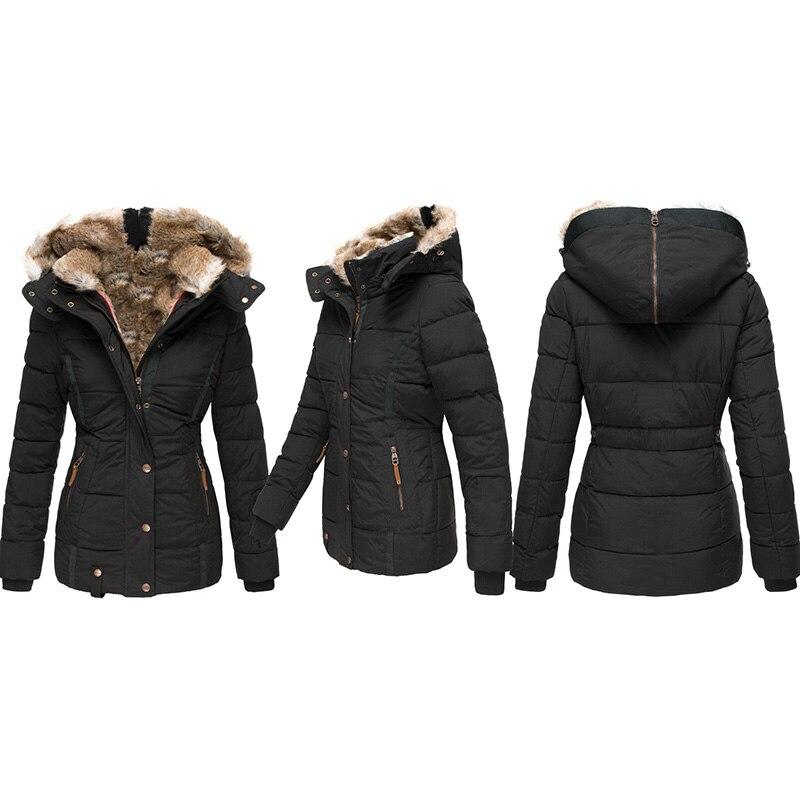 Damen Wintermantel Warm Bequem Elegant - IdealeKleiden
