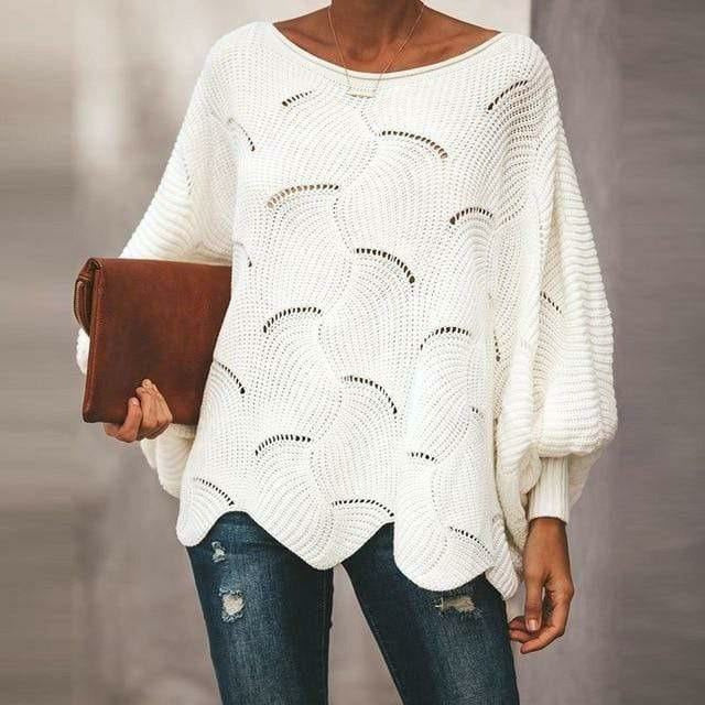 Damen Strickpullover Bequem Herbst