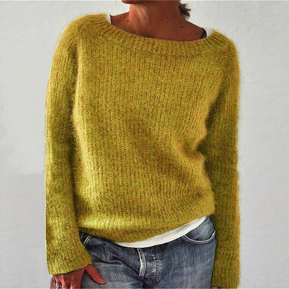Weicher Strickpullover Klassisches Design Damen