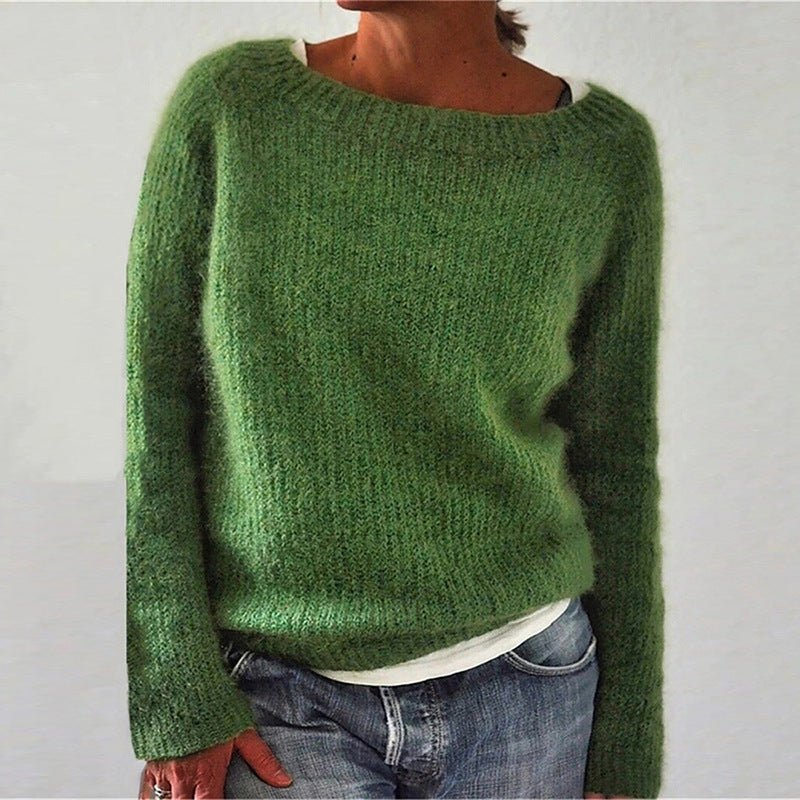 Weicher Strickpullover Klassisches Design Damen