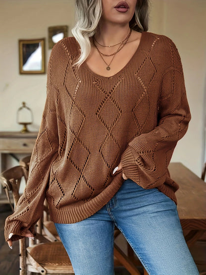 Stylischer Strickpullover Gemütlich Euro Chic