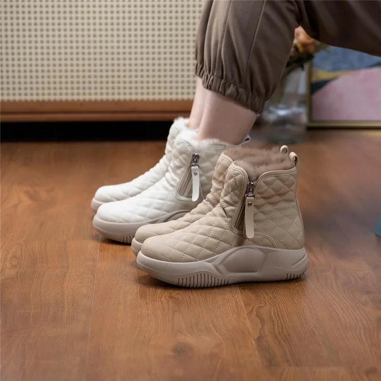 Frauen Winterstiefel Warm Isoliert Dicksohlig - IdealeKleiden