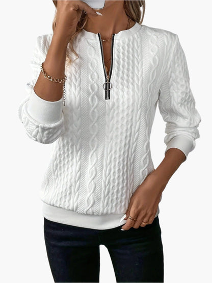 Strickpullover Herren Zopf Muster Reißverschluss