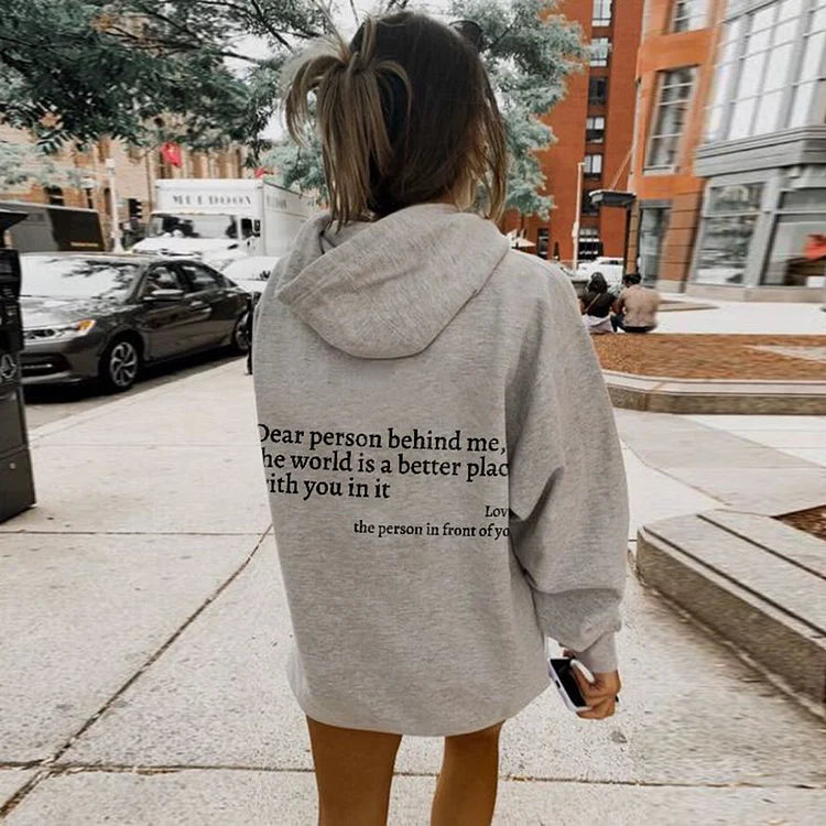 Stylishes Hoodie mit coolem Rücken-Design