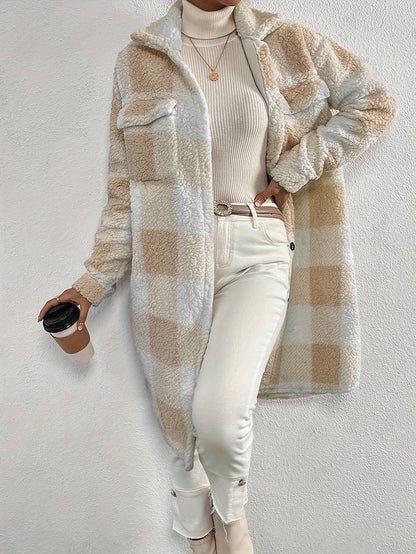 Eleganter Damenmantel Langarm Winter