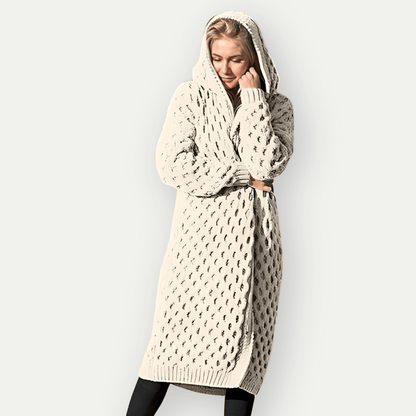 Kapuzenstrickjacke Langer Oversized Style