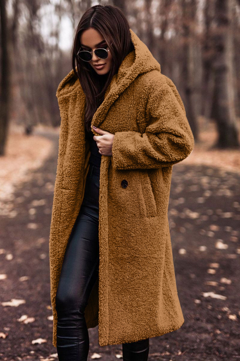 Damen Wintermantel Teddy Weich