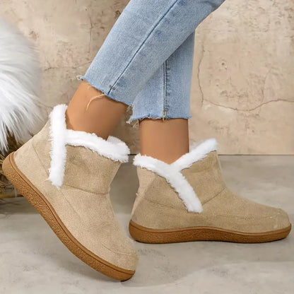 Damen Winterstiefel Plüschfell Warm