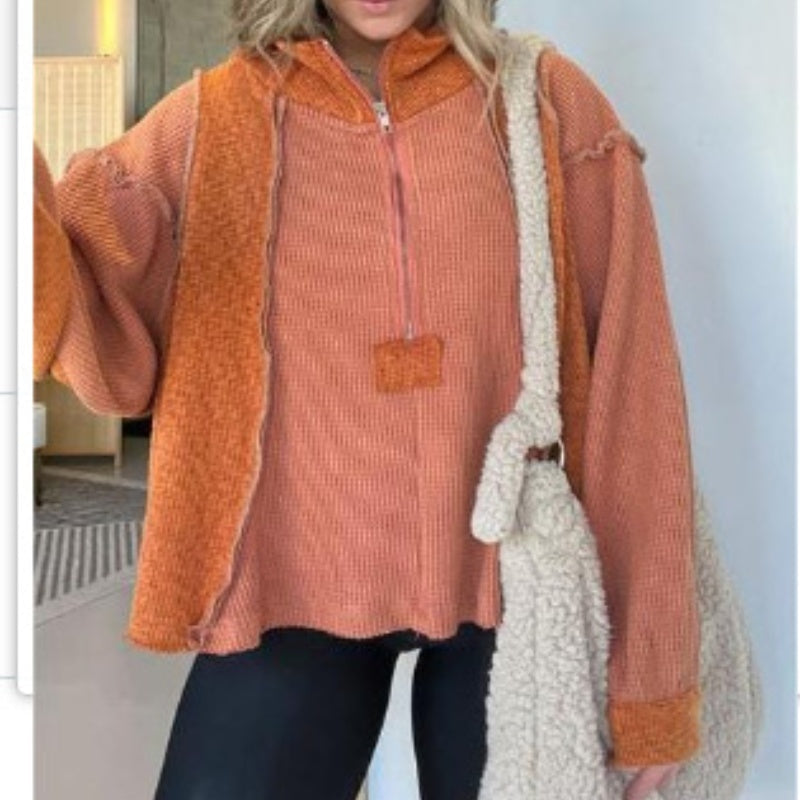 Herbst Pullover Unregelmäßiger Saum