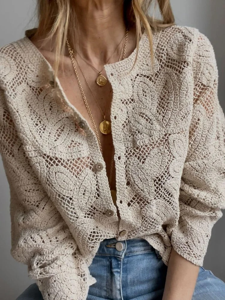 Handgefertigte Strickjacke Elegantes Design