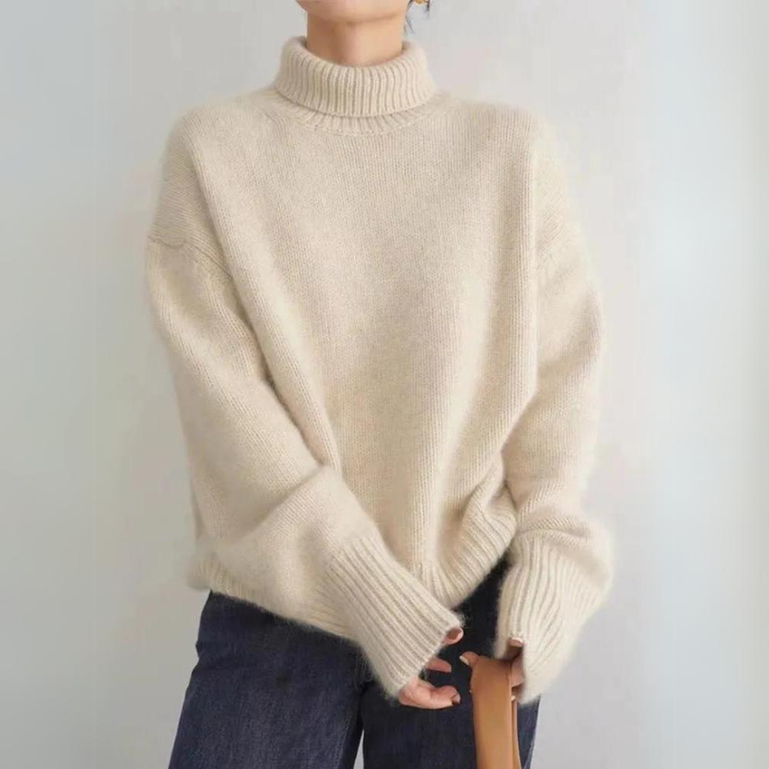 Weicher Rollkragen Pullover Herbstlich