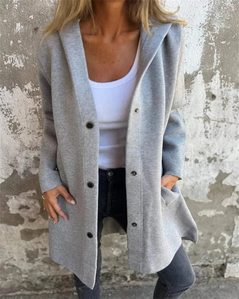 Bequemer Kapuzenpullover Frauen Cardigan
