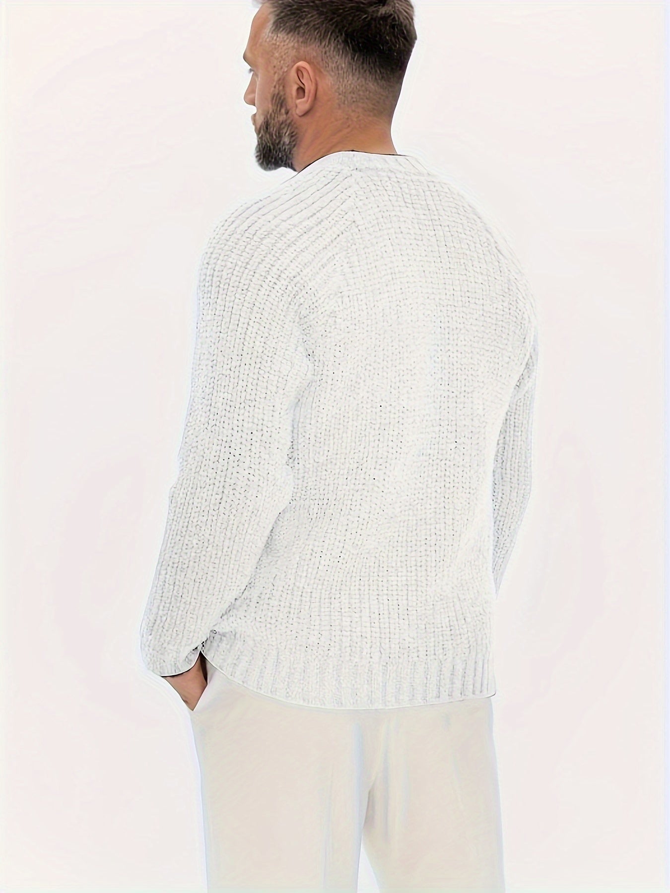 Klassischer Strickpullover Acryl Weich und Warm - IdealeKleiden