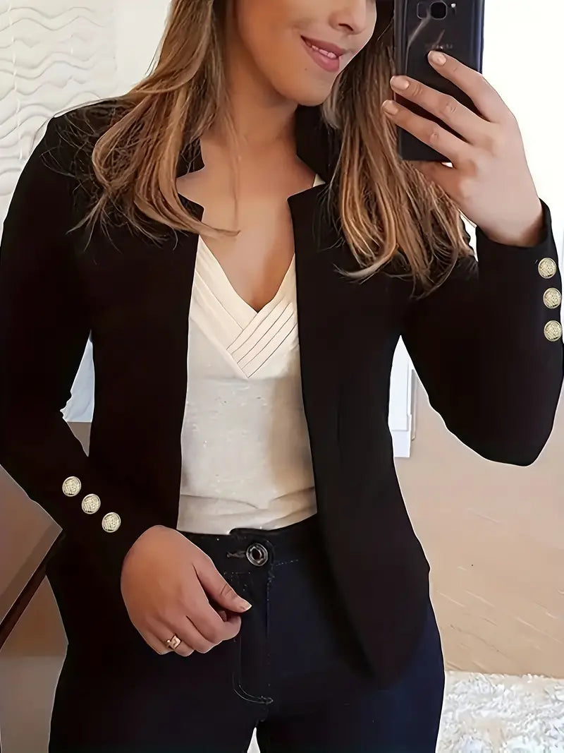 Frauen Blazer Langarm Offen Style Frühjahr