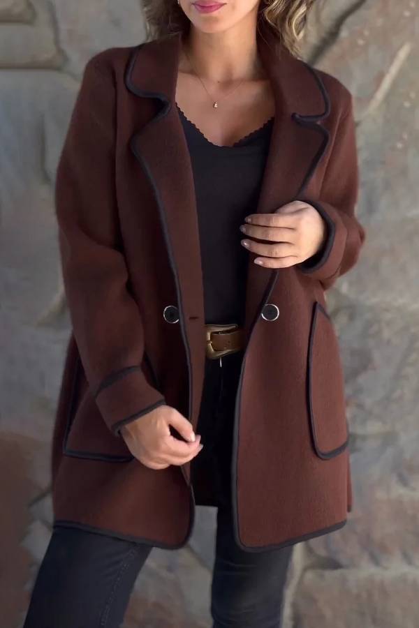Stylische Herrenjacke Doppelseitig Woll