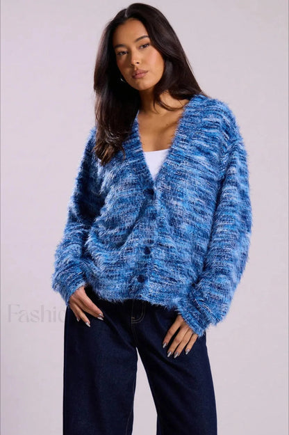 Gemütlicher Strickcardigan V-Ausschnitt Vintage Look