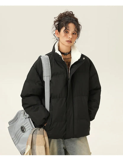 Coole Winterjacke Stehkragen Warm Baumwolle