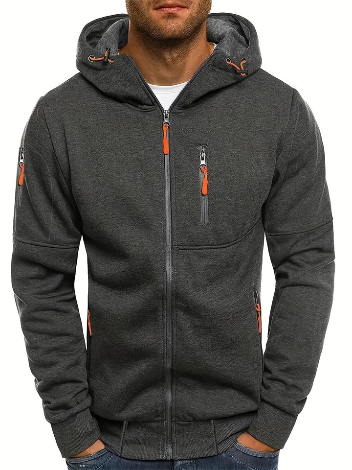 Sportlicher Kapuzenpullover Reißverschluss Funcition
