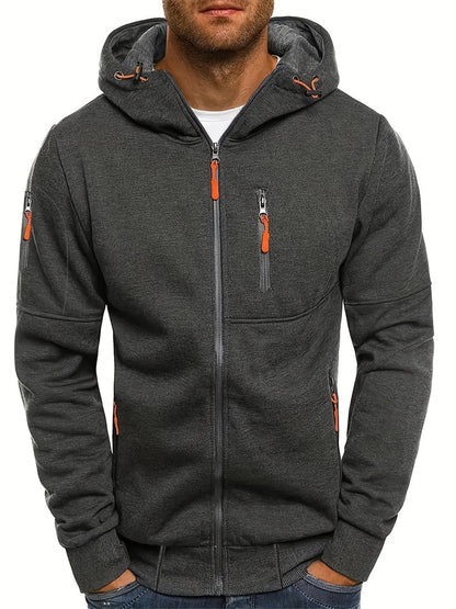 Sportlicher Kapuzenpullover Reißverschluss Funcition