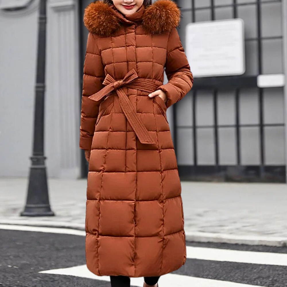 Wintermantel Damen Lang Kapuze Steppjacke