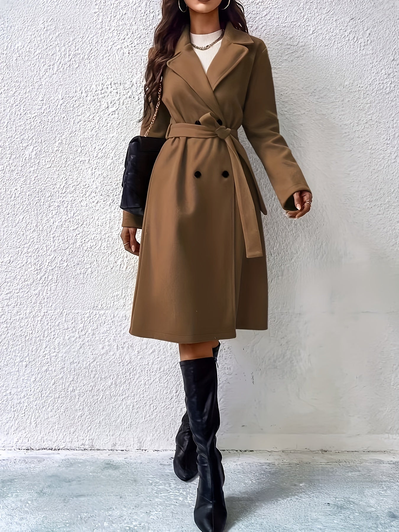 Eleganter Trenchcoat Damen Mantel Slim Fit