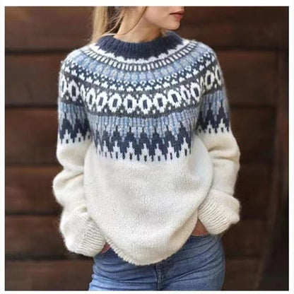 Damen Pullover Winter Trendig mit Motivdruck