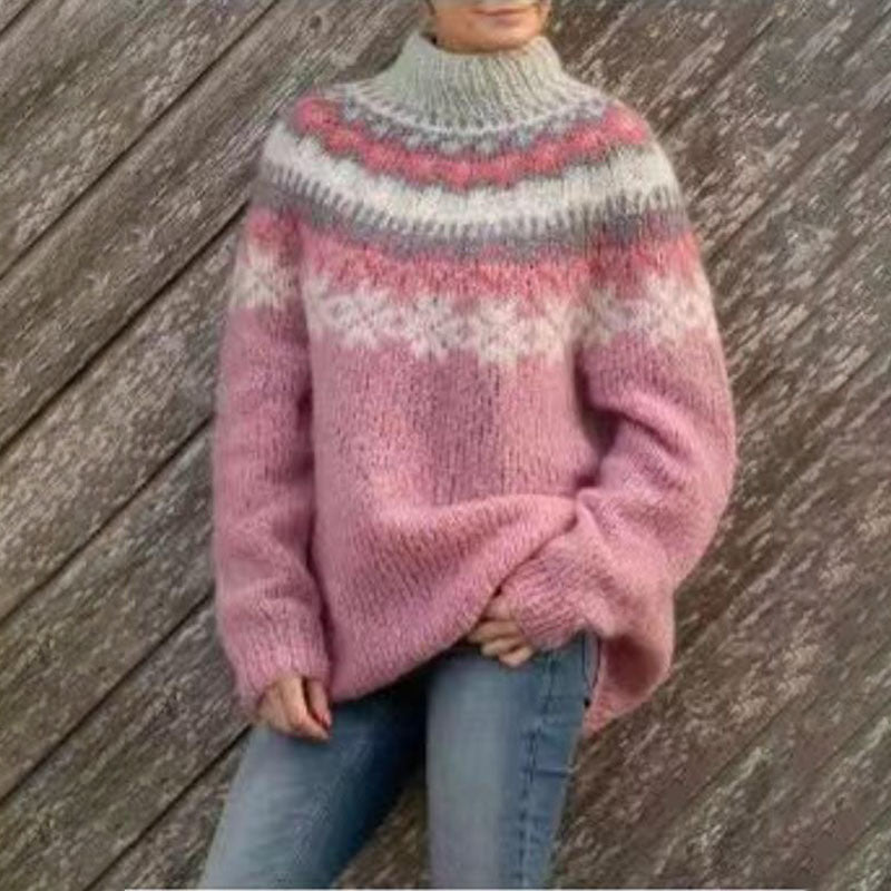Damen Pullover Winter Trendig mit Motivdruck