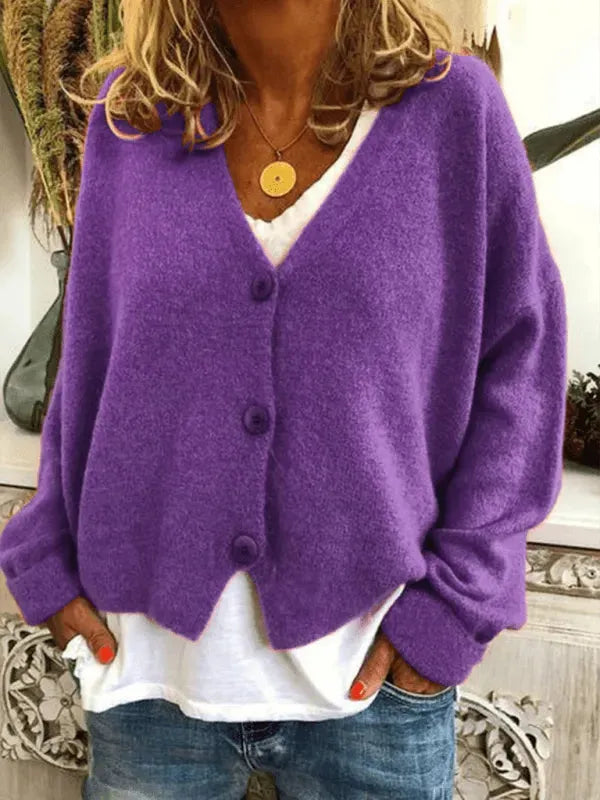 Bequeme Damen Strickjacke Pullover