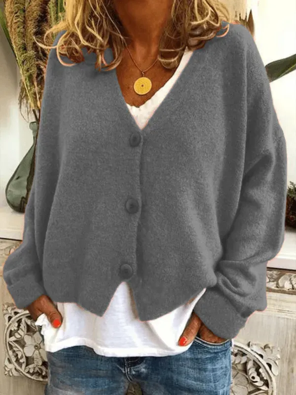 Bequeme Damen Strickjacke Pullover